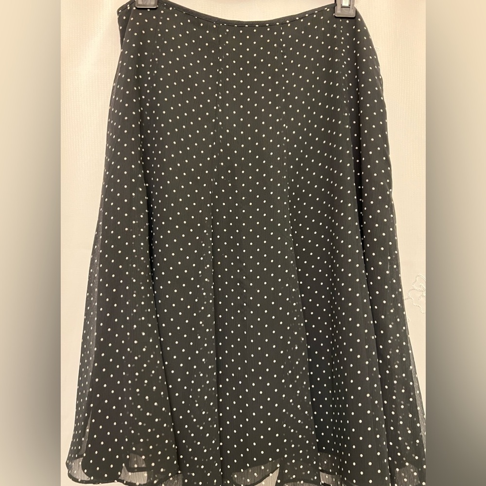 Black with white polka dots